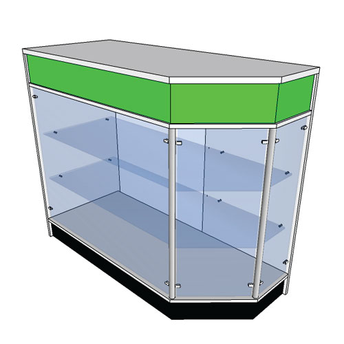 BALCÃO VITRINE EM ÂNGULO B304