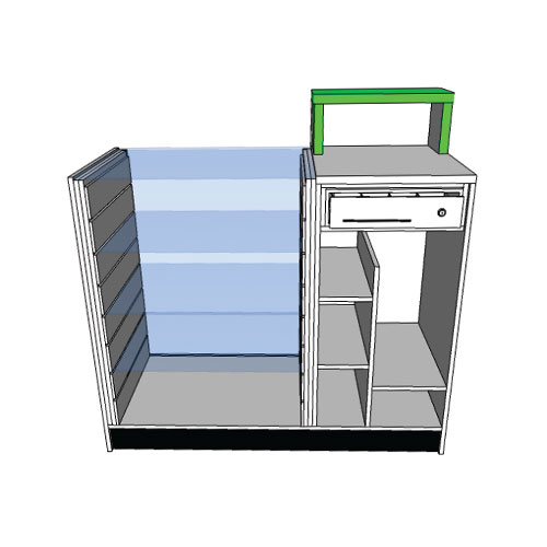 BALCÃO CAIXA VITRINE B310